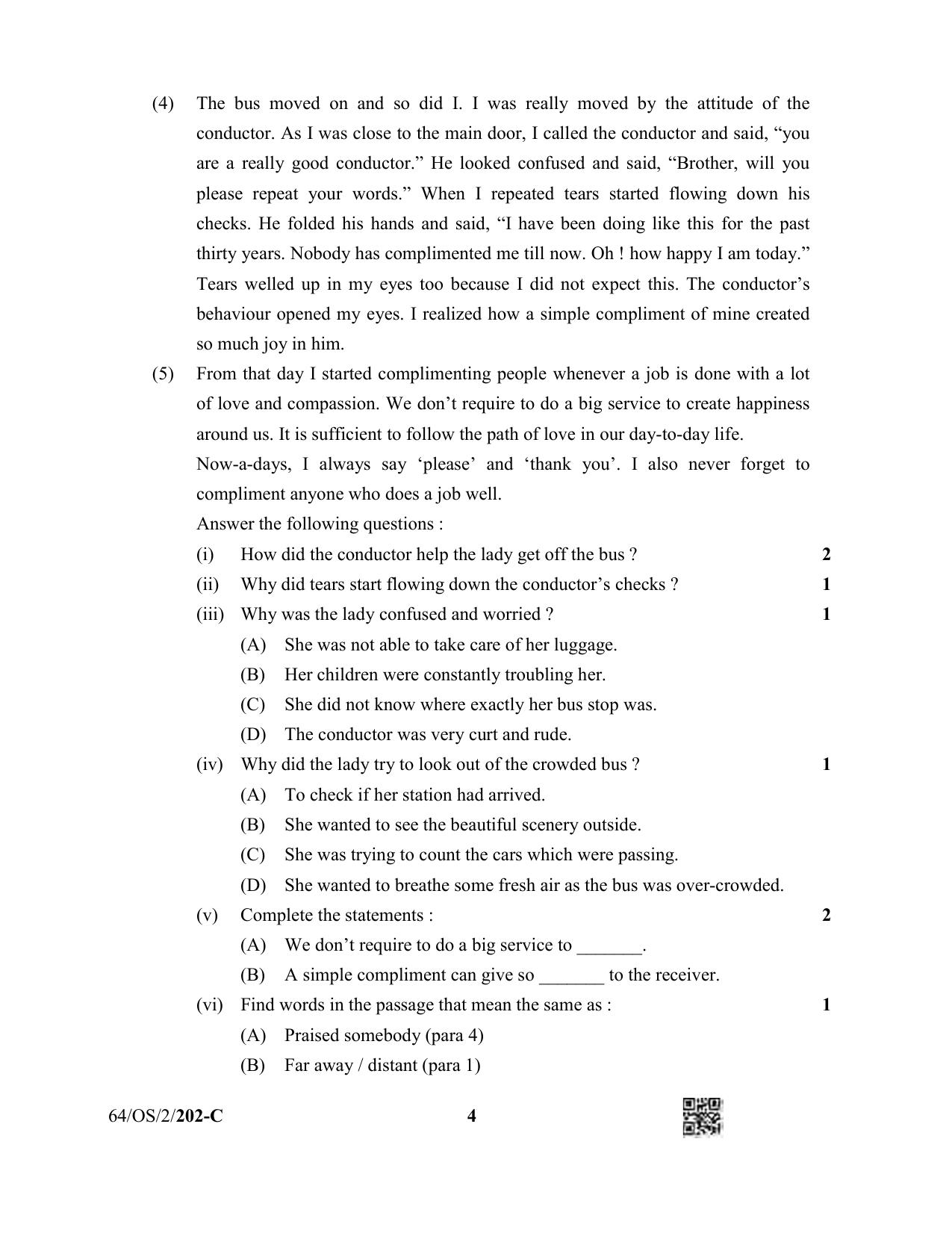 NIOS October 2022 Class 10 English Question Paper - Page 28