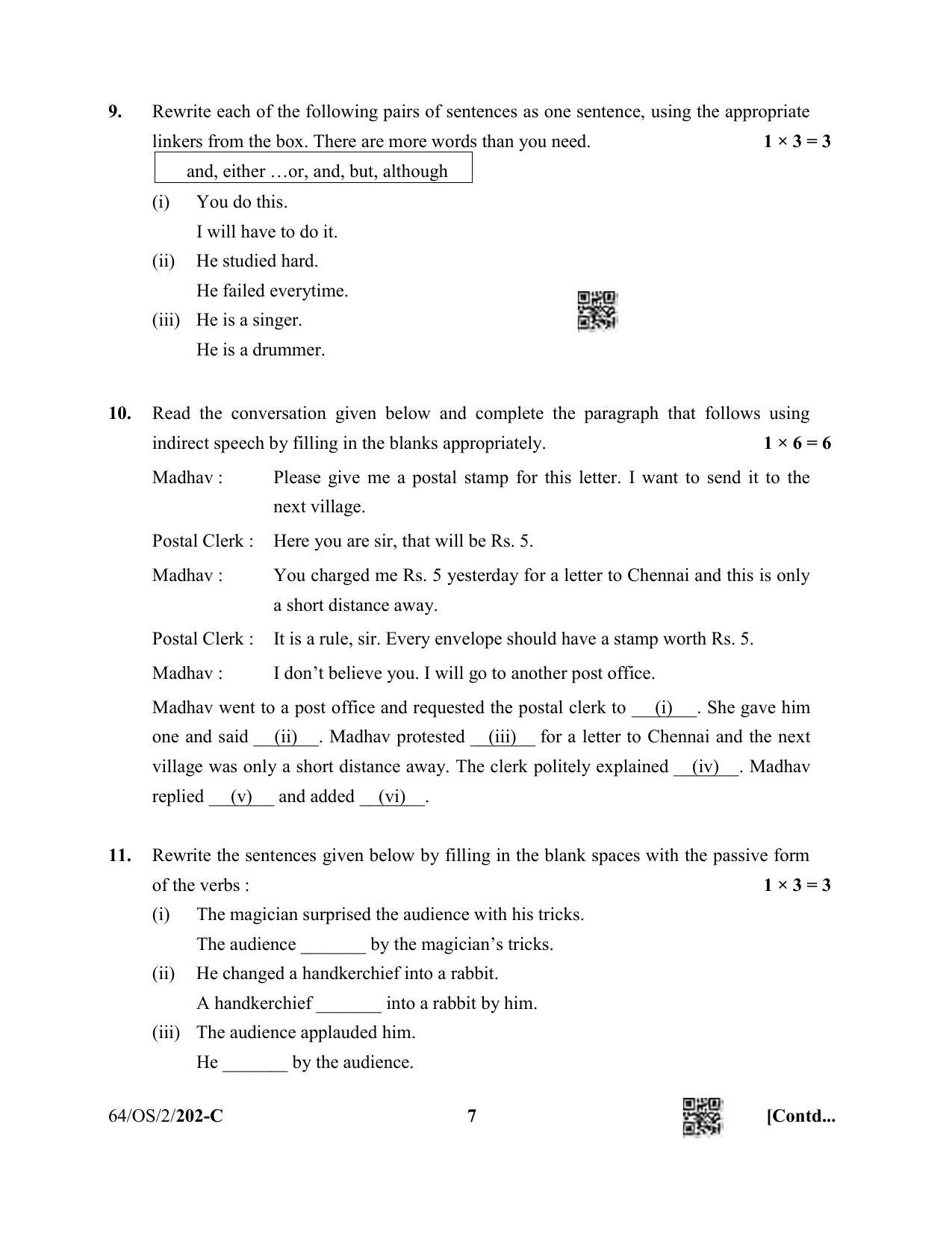 NIOS October 2022 Class 10 English Question Paper - Page 31