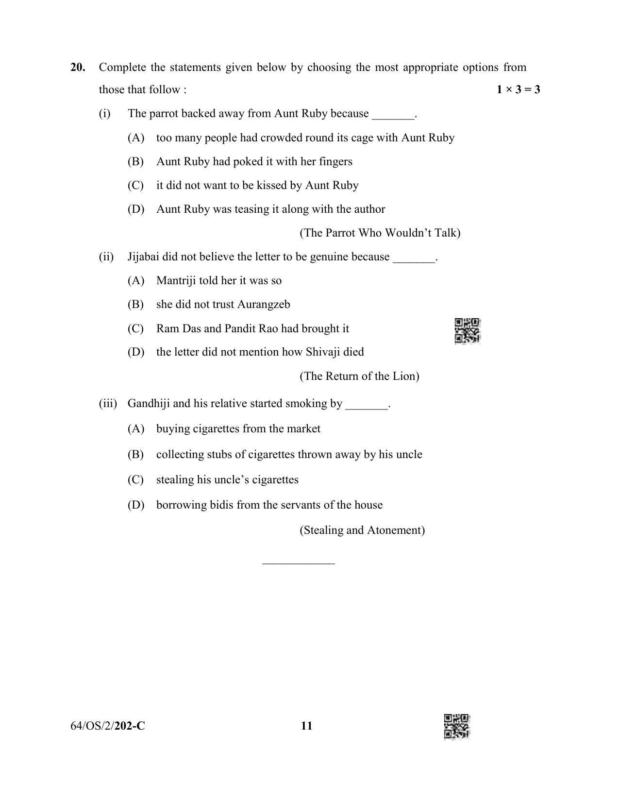 NIOS October 2022 Class 10 English Question Paper - Page 35
