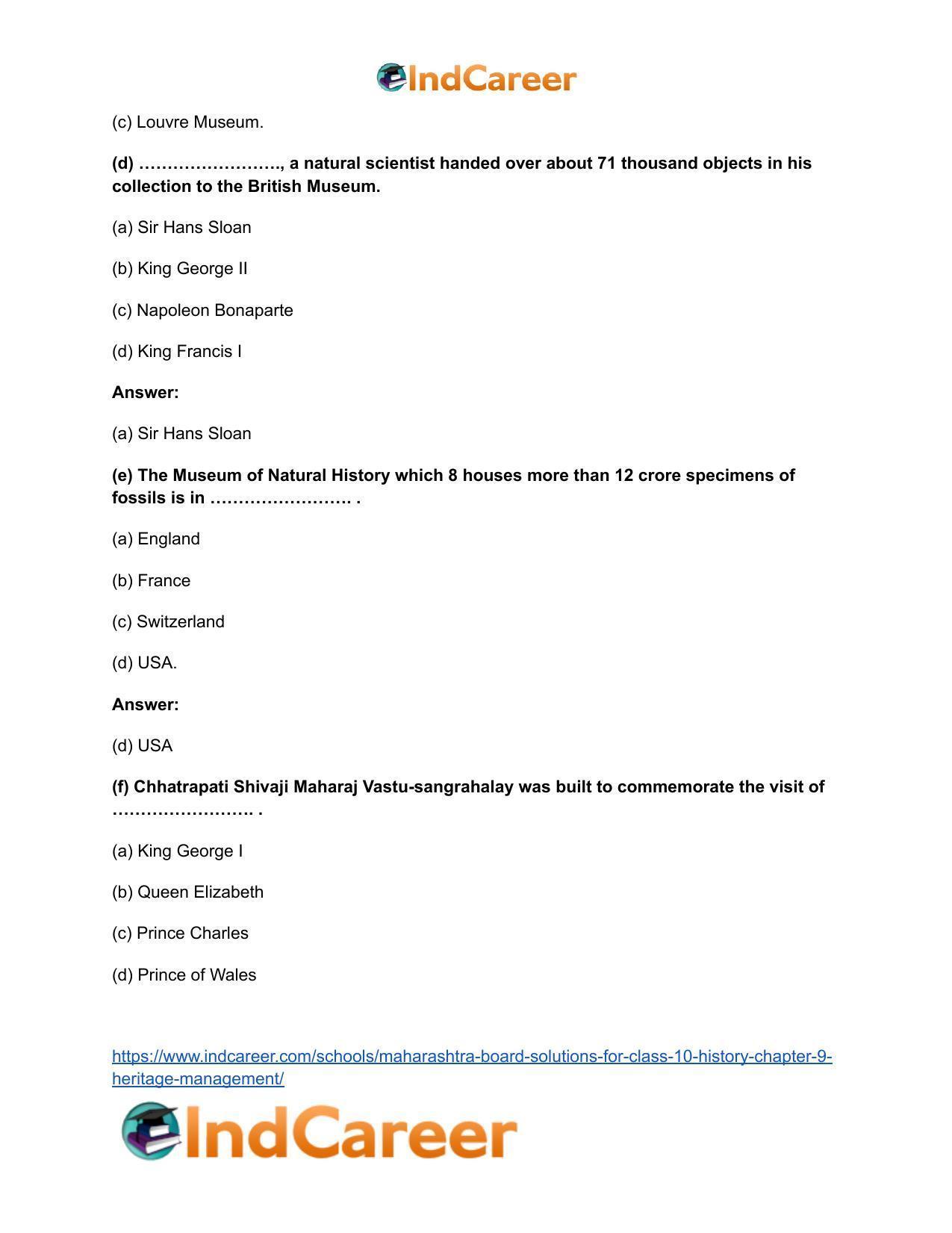 Maharashtra Board Solutions for Class 10- History: Chapter 9- Heritage Management - Page 9
