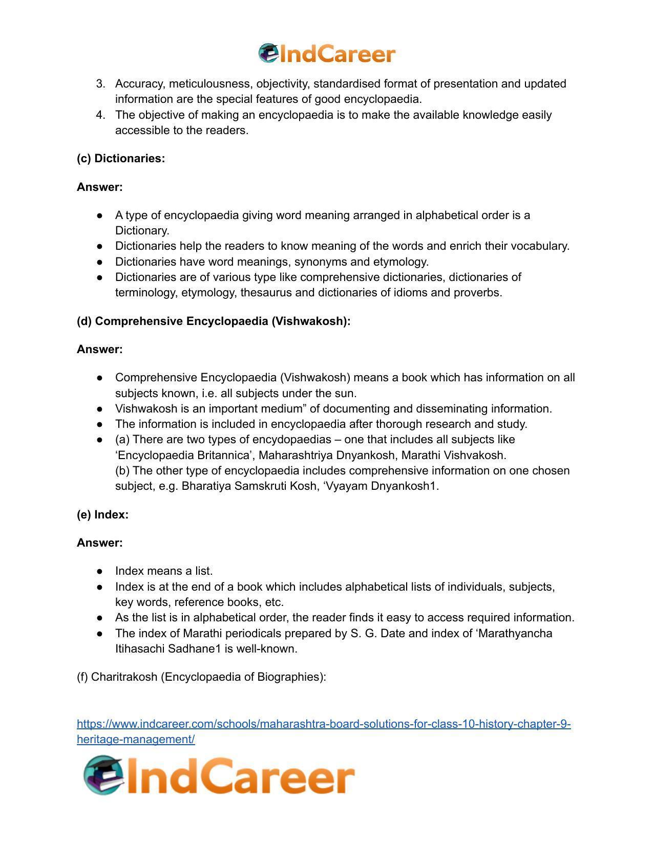 Maharashtra Board Solutions for Class 10- History: Chapter 9- Heritage Management - Page 18