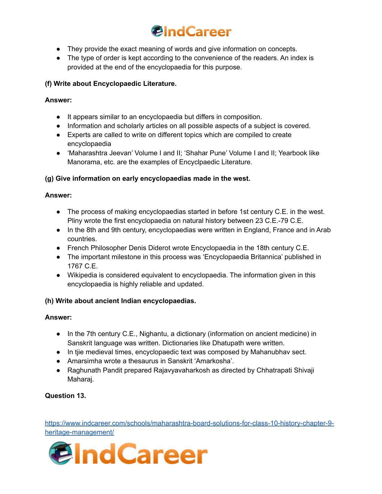 Maharashtra Board Solutions for Class 10- History: Chapter 9- Heritage Management - Page 24