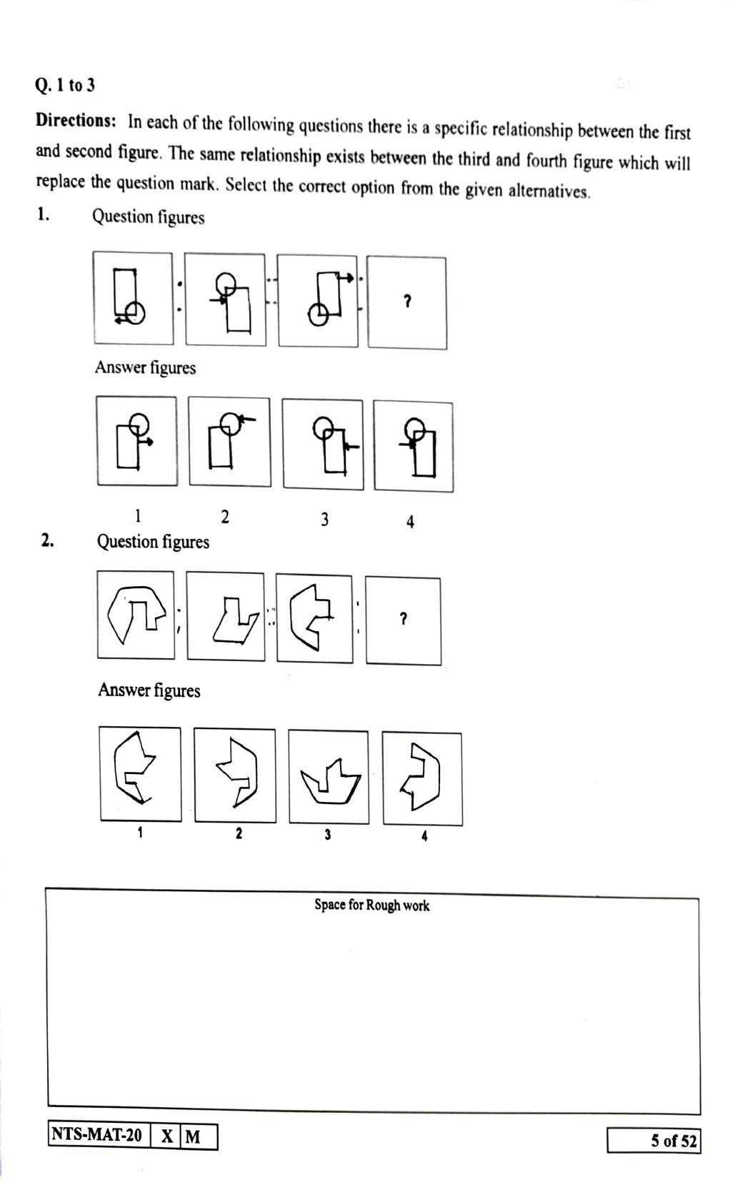 Maharashtra NTSE 2021 Telugu MAT Question Paper - Page 5