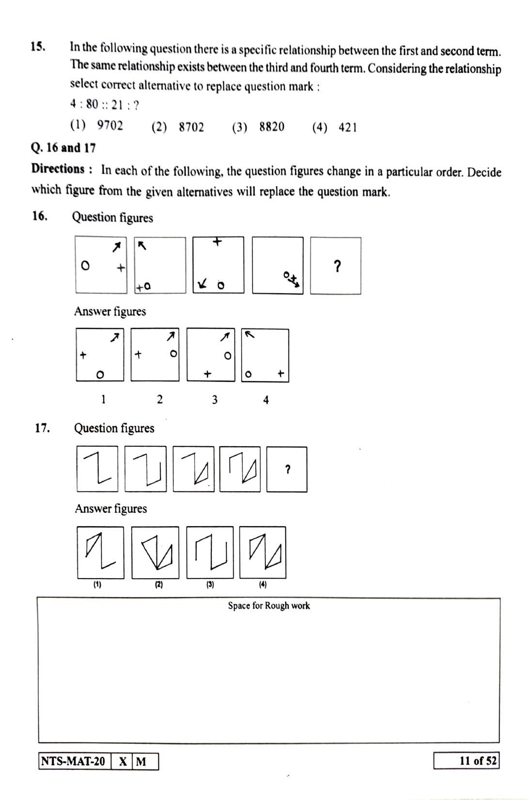 Maharashtra NTSE 2021 Telugu MAT Question Paper - Page 11