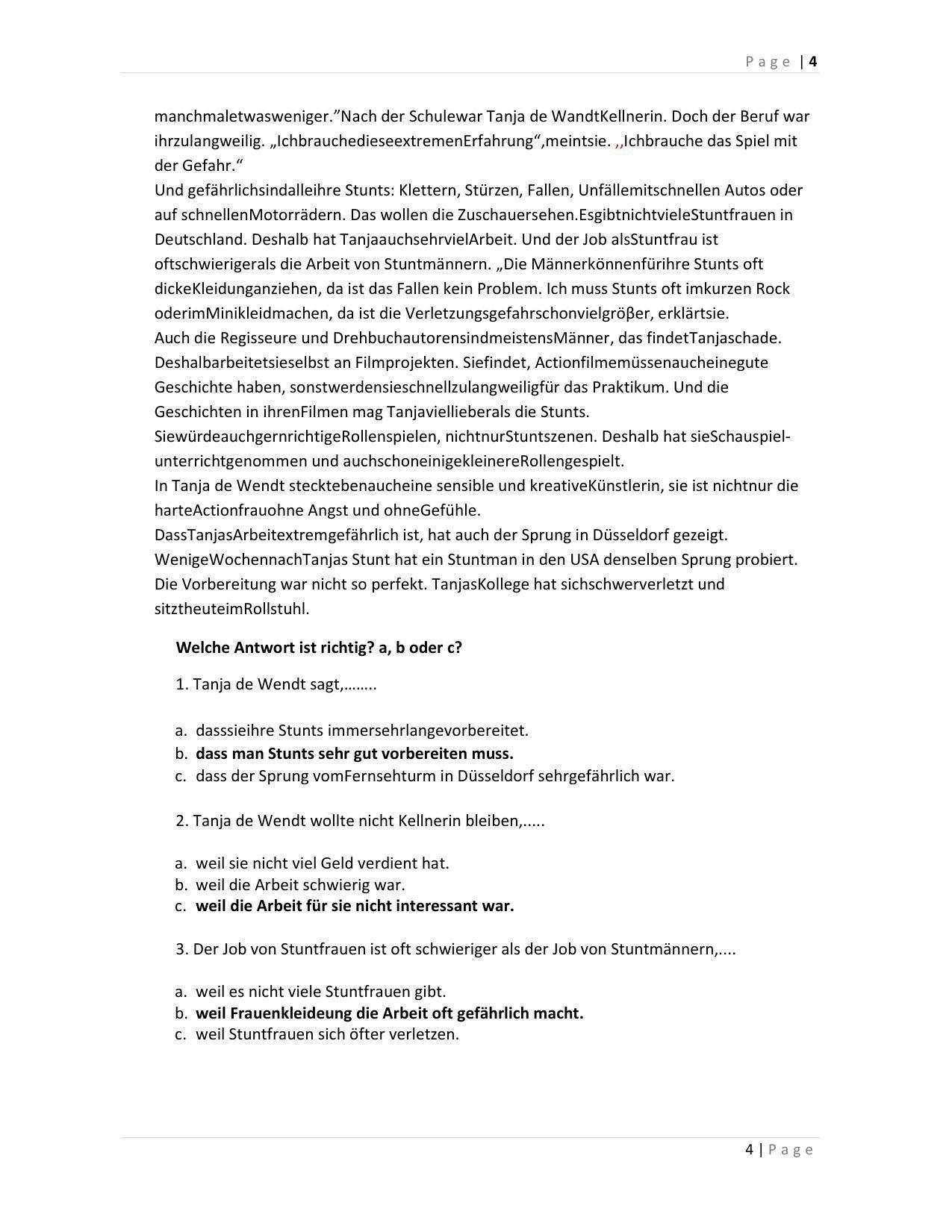 CBSE Class 12th German Sample Question Paper Answer Key 2021-22 - Page 4