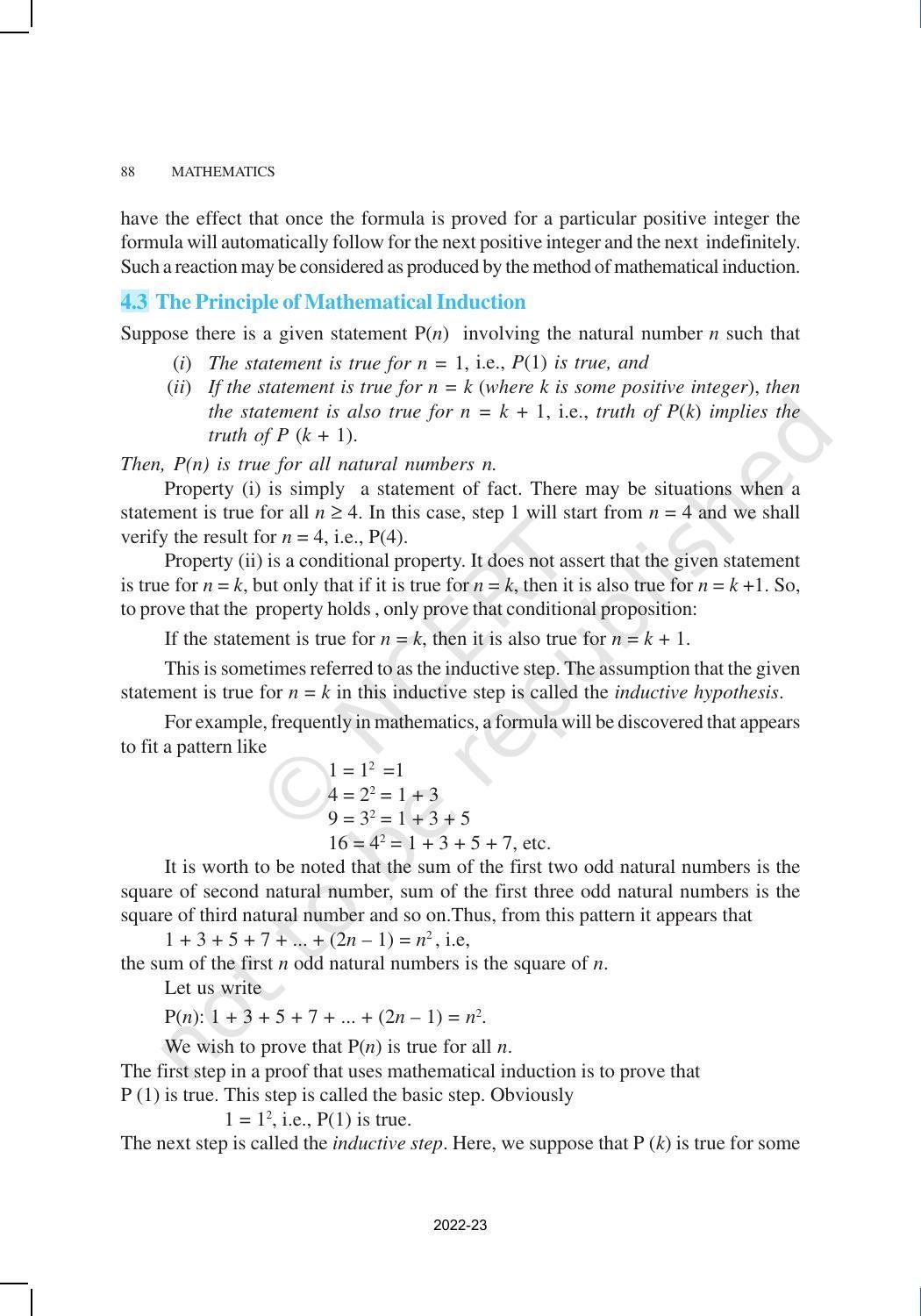 NCERT Book for Class 11 Maths Chapter 4 Principle of Mathematical Induction - Page 3