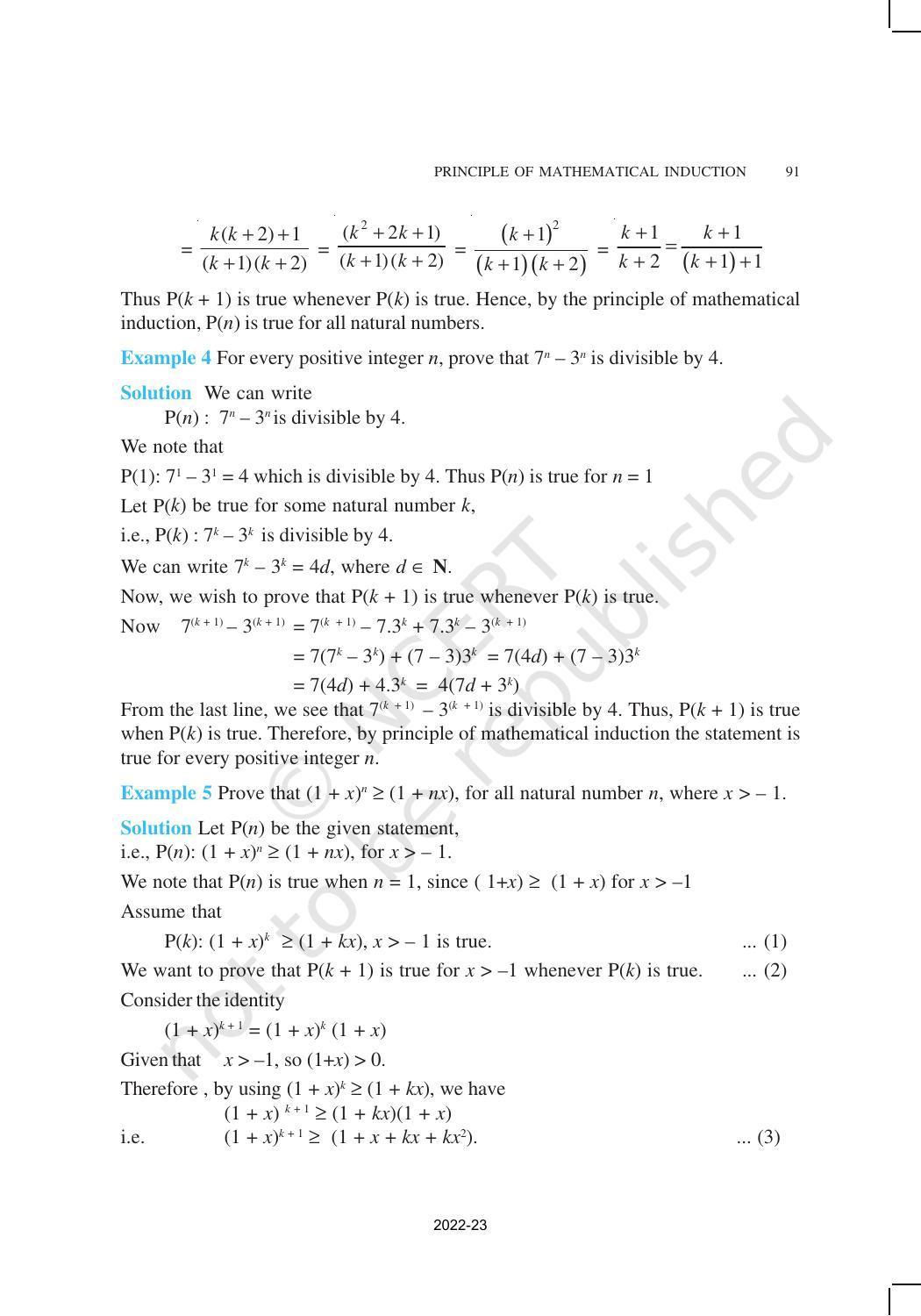 NCERT Book for Class 11 Maths Chapter 4 Principle of Mathematical Induction - Page 6