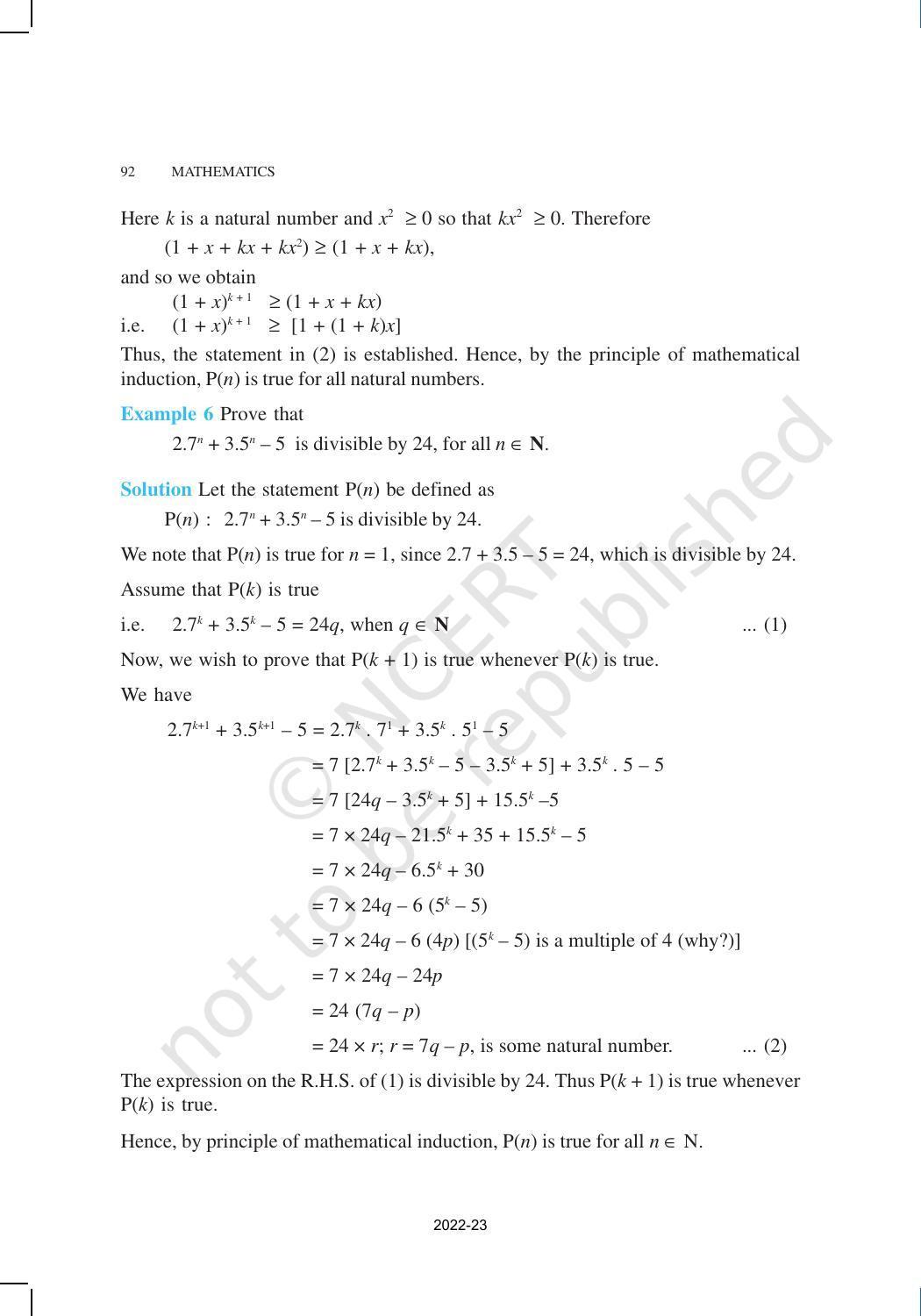 NCERT Book for Class 11 Maths Chapter 4 Principle of Mathematical Induction - Page 7