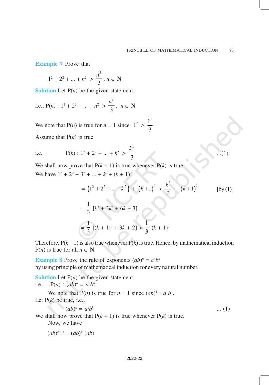 NCERT Book for Class 11 Maths Chapter 4 Principle of Mathematical Induction - Page 8