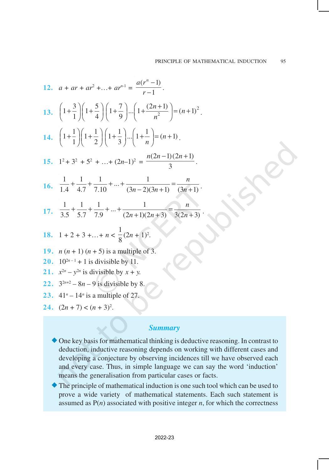 NCERT Book for Class 11 Maths Chapter 4 Principle of Mathematical Induction - Page 10