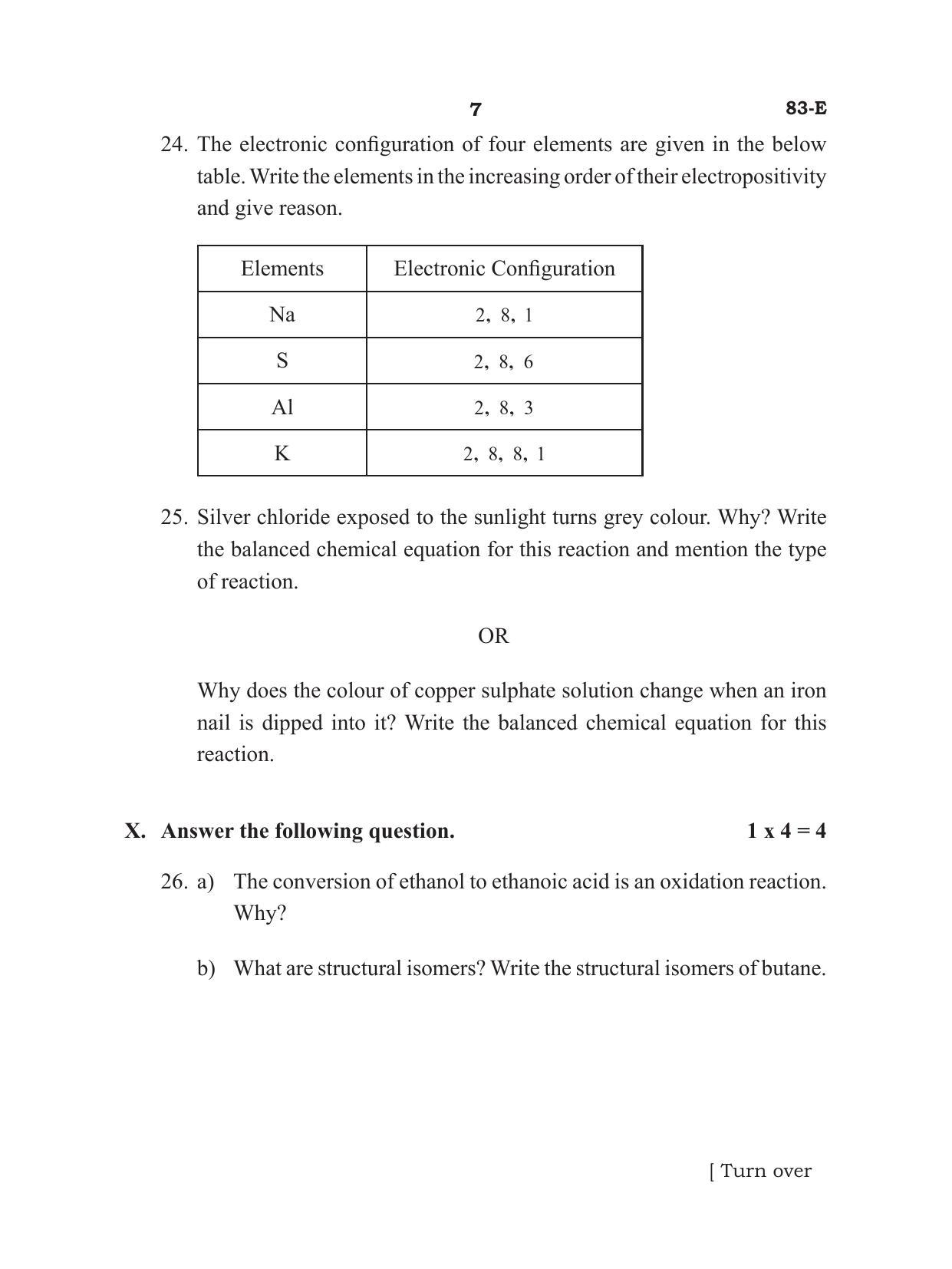 Karnataka SSLC Science - English Medium Preparatory Model Question Paper - Page 7