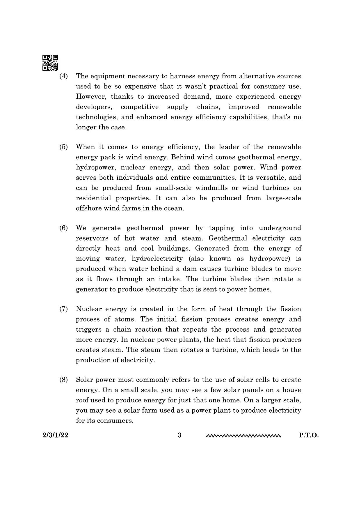 CBSE Class 10 2-3-1 English Literature 2024 Question Paper - Page 3