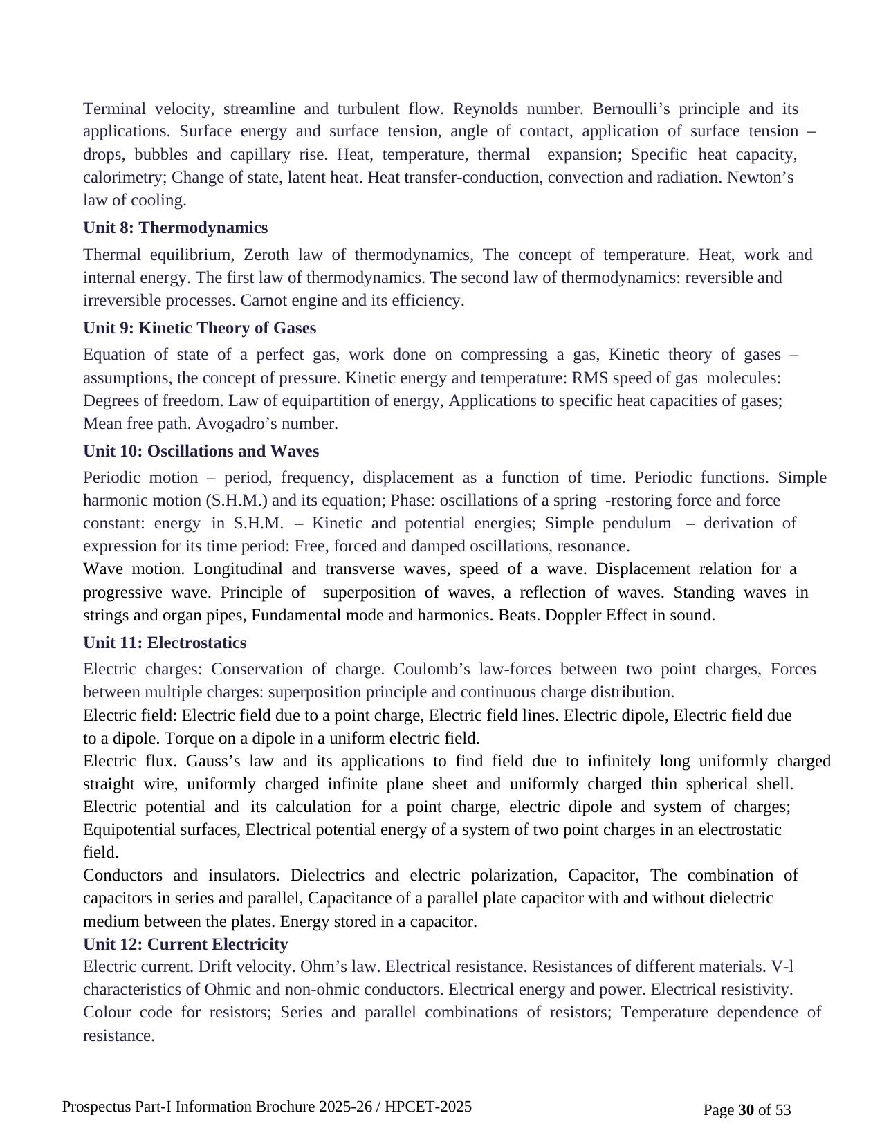HPCET Syllabus 2025 - Page 2