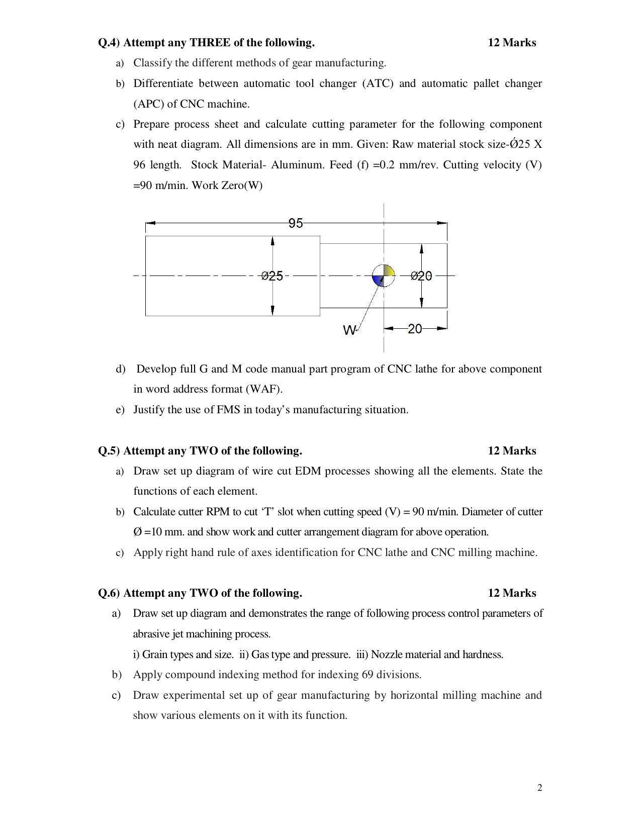 MSBTE Summer Question Paper 2019 Advanced Manufacturing Processes