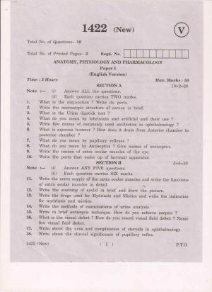 AP Inter 1st Year OT-I (New)-1422 March-2019-Vocational Question Paper