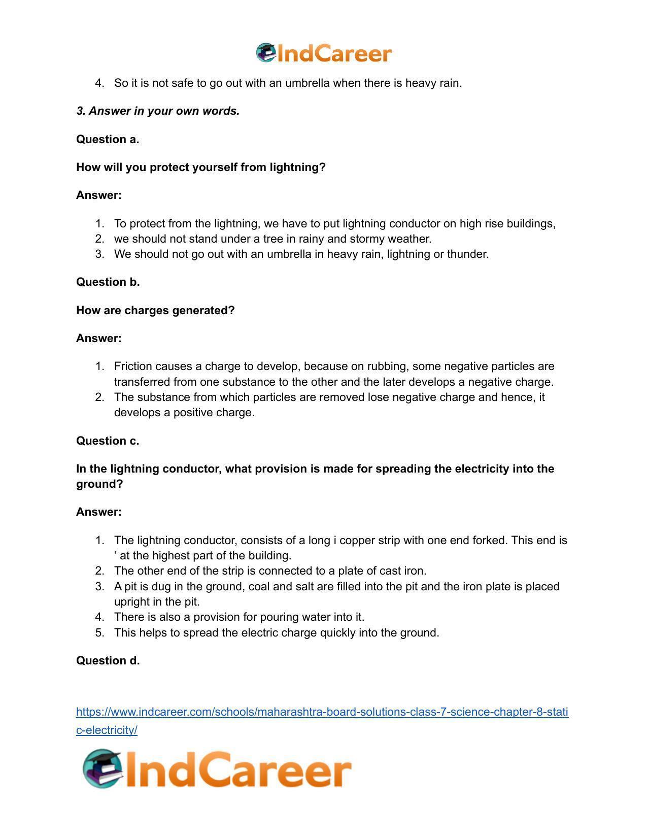 Maharashtra Board Solutions Class 7-Science: Chapter 8- Static Electricity - Page 4