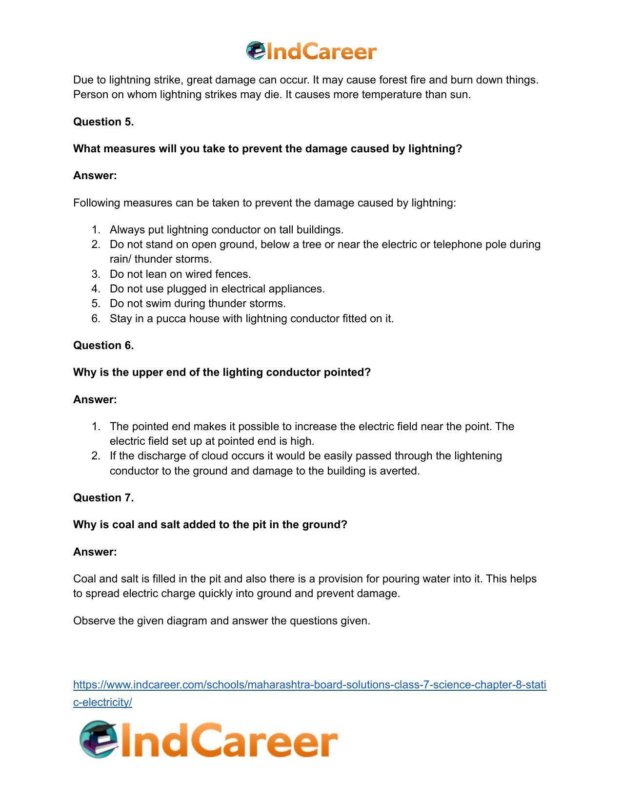 Maharashtra Board Solutions Class 7-Science: Chapter 8- Static Electricity - Page 16