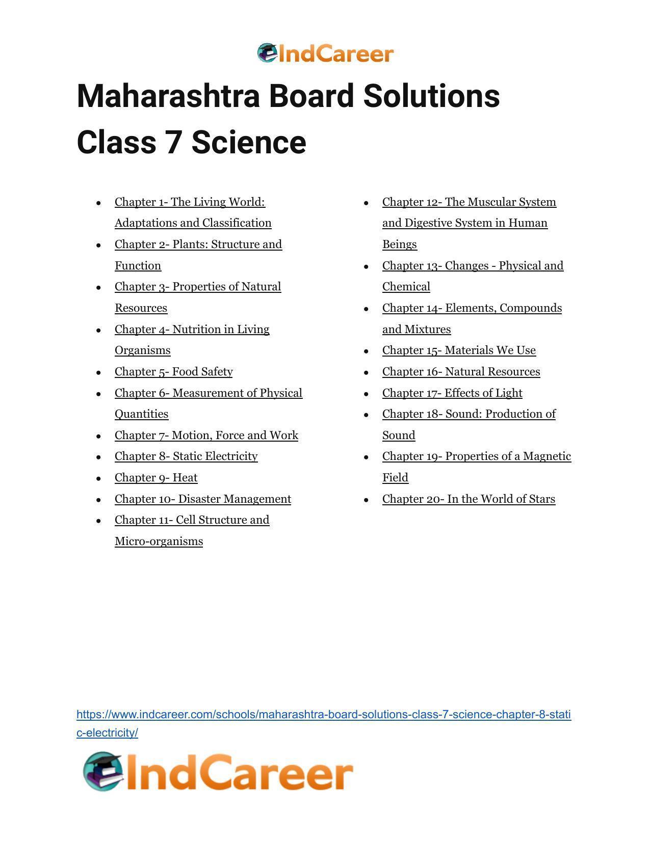 Maharashtra Board Solutions Class 7-Science: Chapter 8- Static Electricity - Page 19