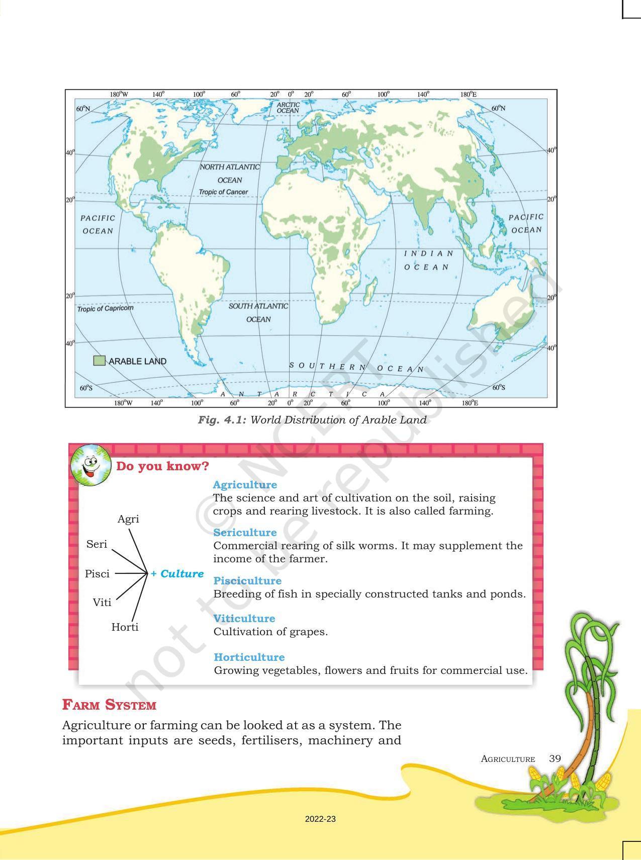 Ncert book for class 8 geography chapter 4 agriculture