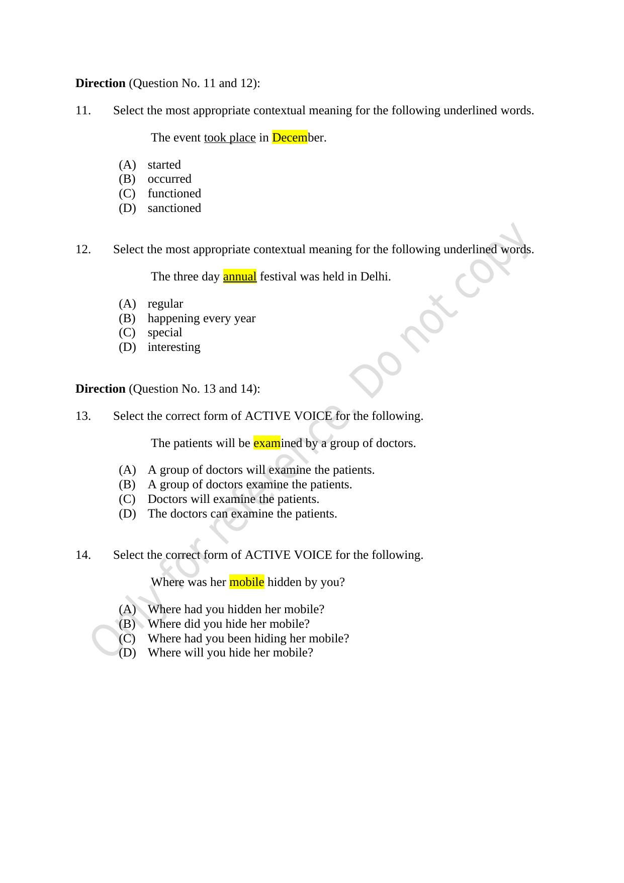 CUSAT CAT 2021 Lateral Entry To B.Tech Question Paper - Page 4