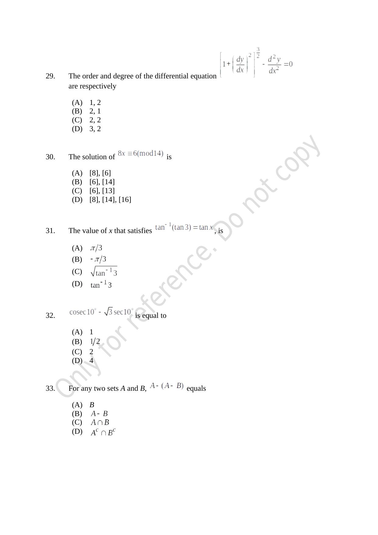 CUSAT CAT 2021 Lateral Entry To B.Tech Question Paper - Page 9