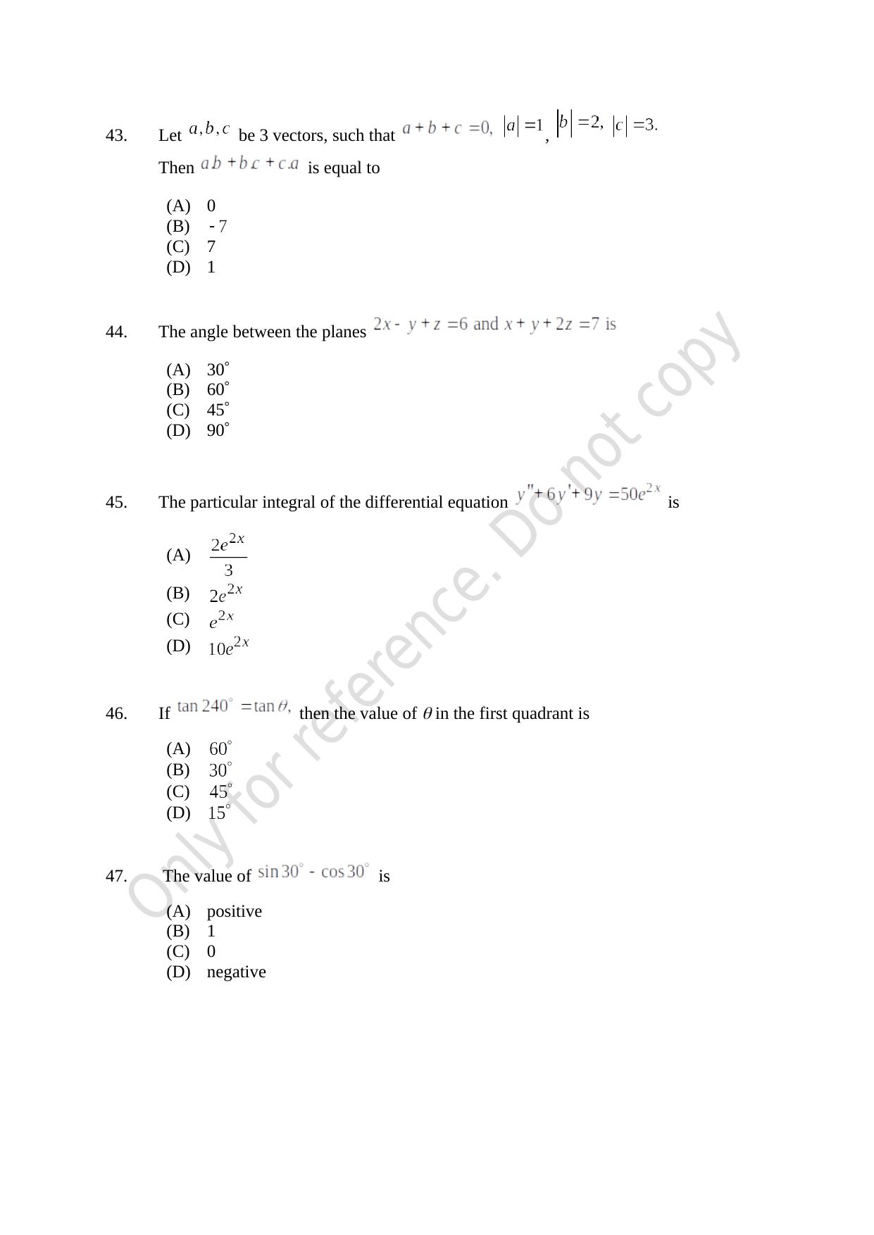 CUSAT CAT 2021 Lateral Entry To B.Tech Question Paper - Page 12