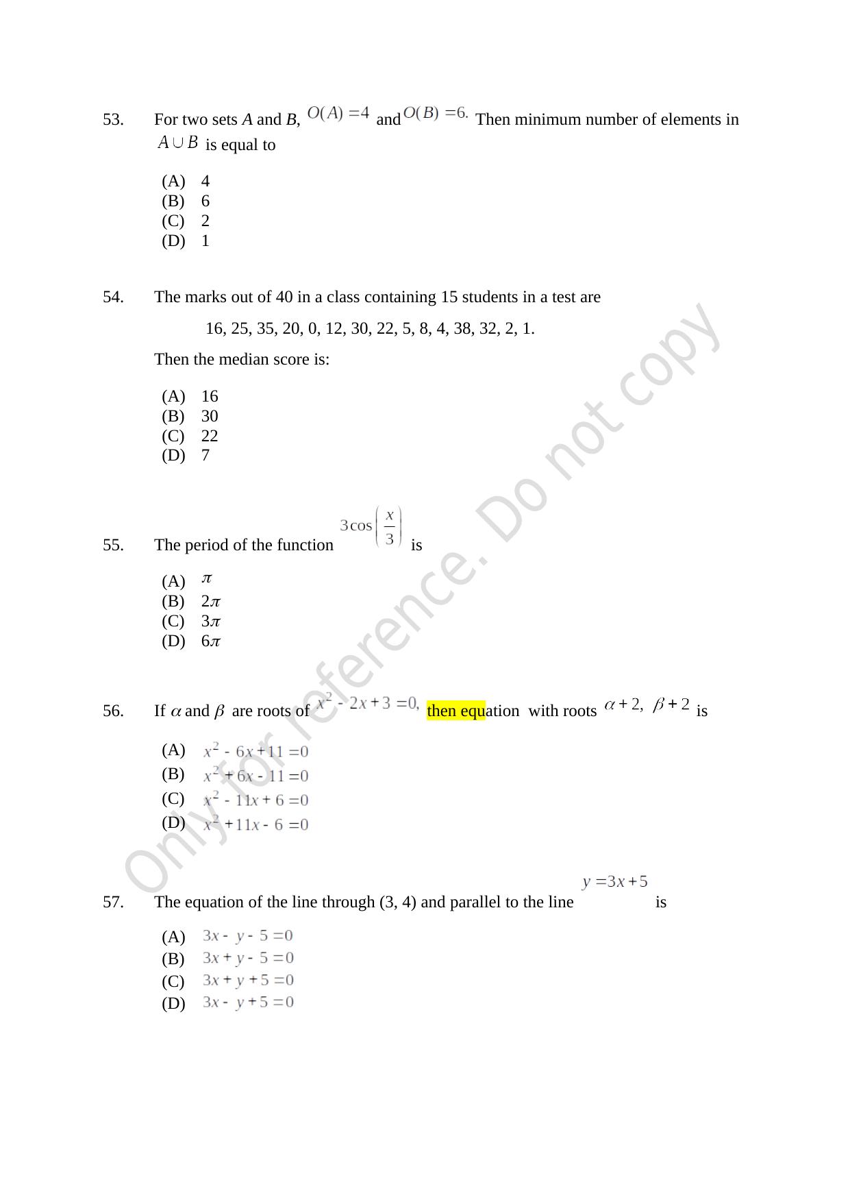 CUSAT CAT 2021 Lateral Entry To B.Tech Question Paper - Page 14