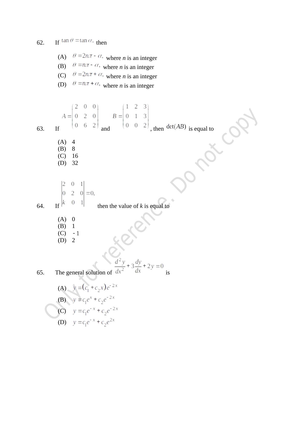 CUSAT CAT 2021 Lateral Entry To B.Tech Question Paper - Page 16