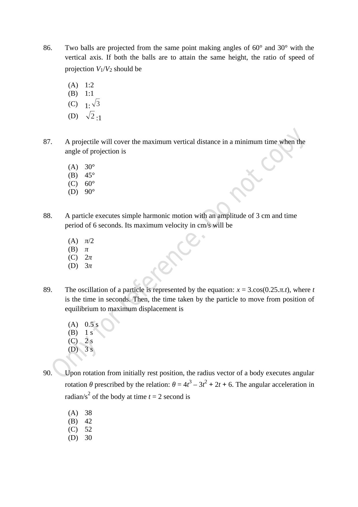 CUSAT CAT 2021 Lateral Entry To B.Tech Question Paper - Page 22