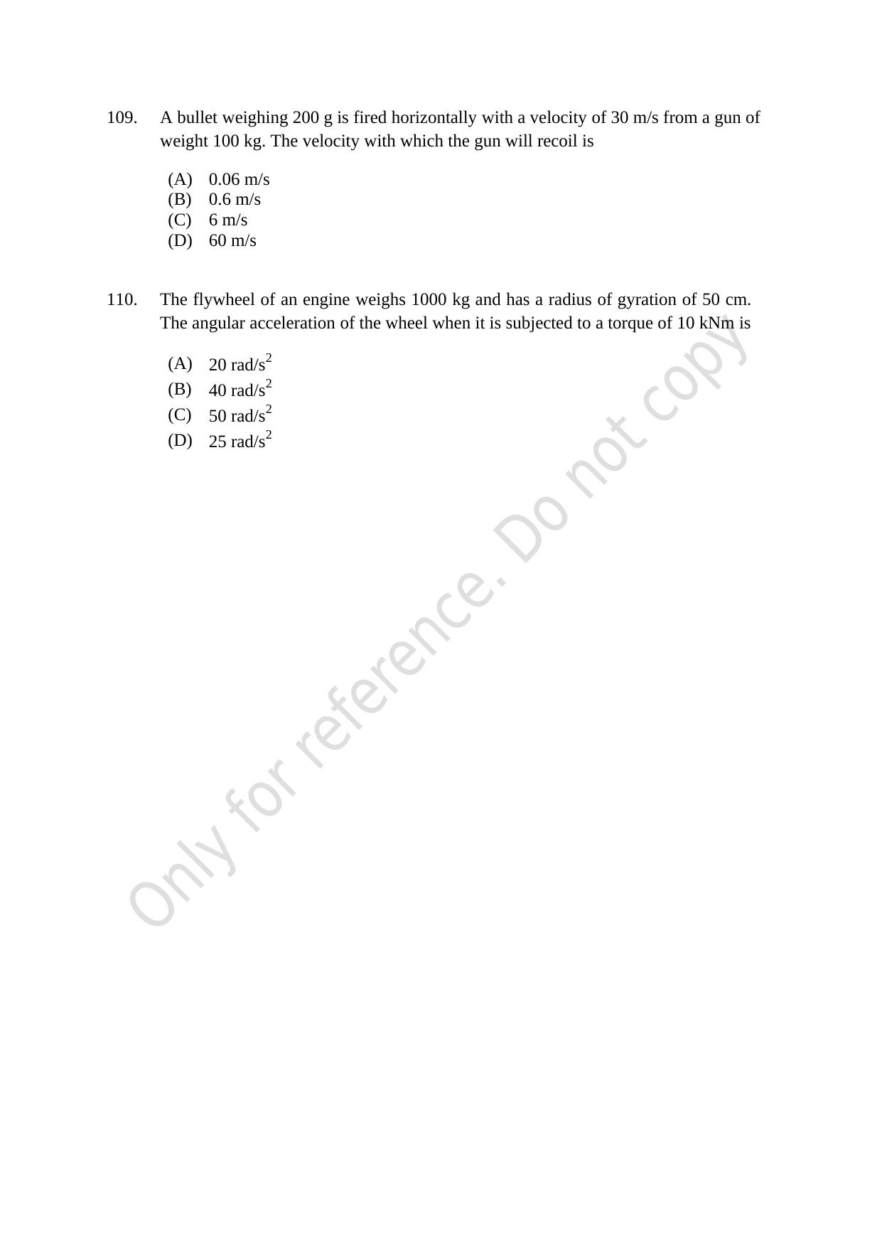 CUSAT CAT 2021 Lateral Entry To B.Tech Question Paper - Page 27