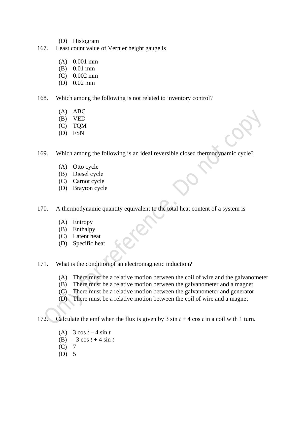 CUSAT CAT 2021 Lateral Entry To B.Tech Question Paper - Page 41