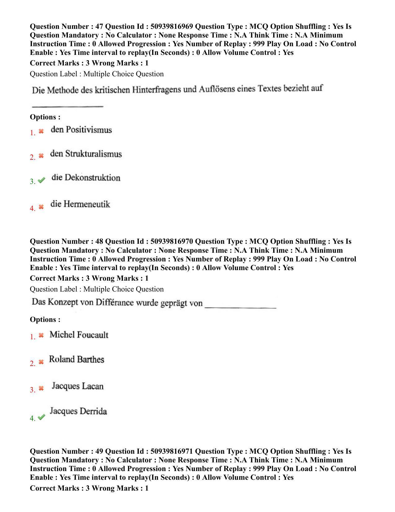 BHU RET German 2020 Question Paper  - Page 31