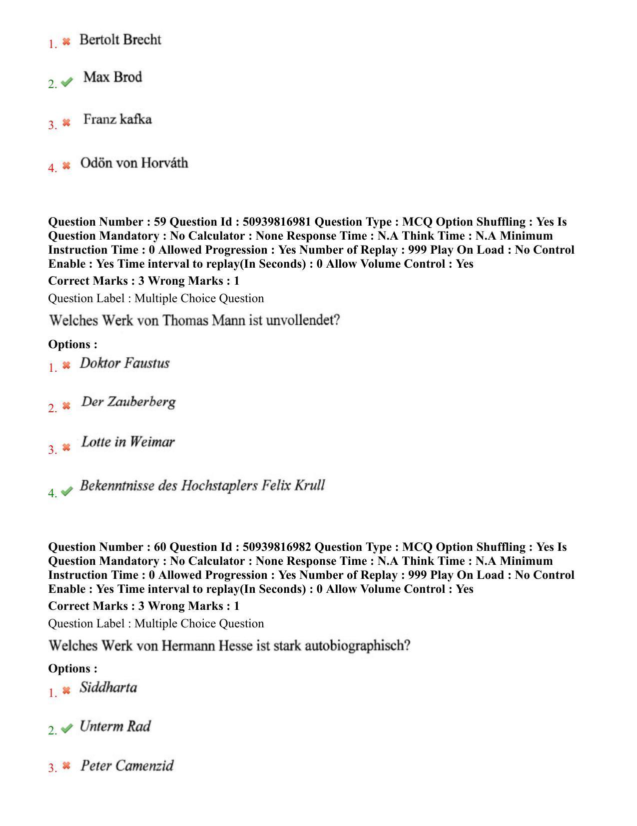 BHU RET German 2020 Question Paper  - Page 36