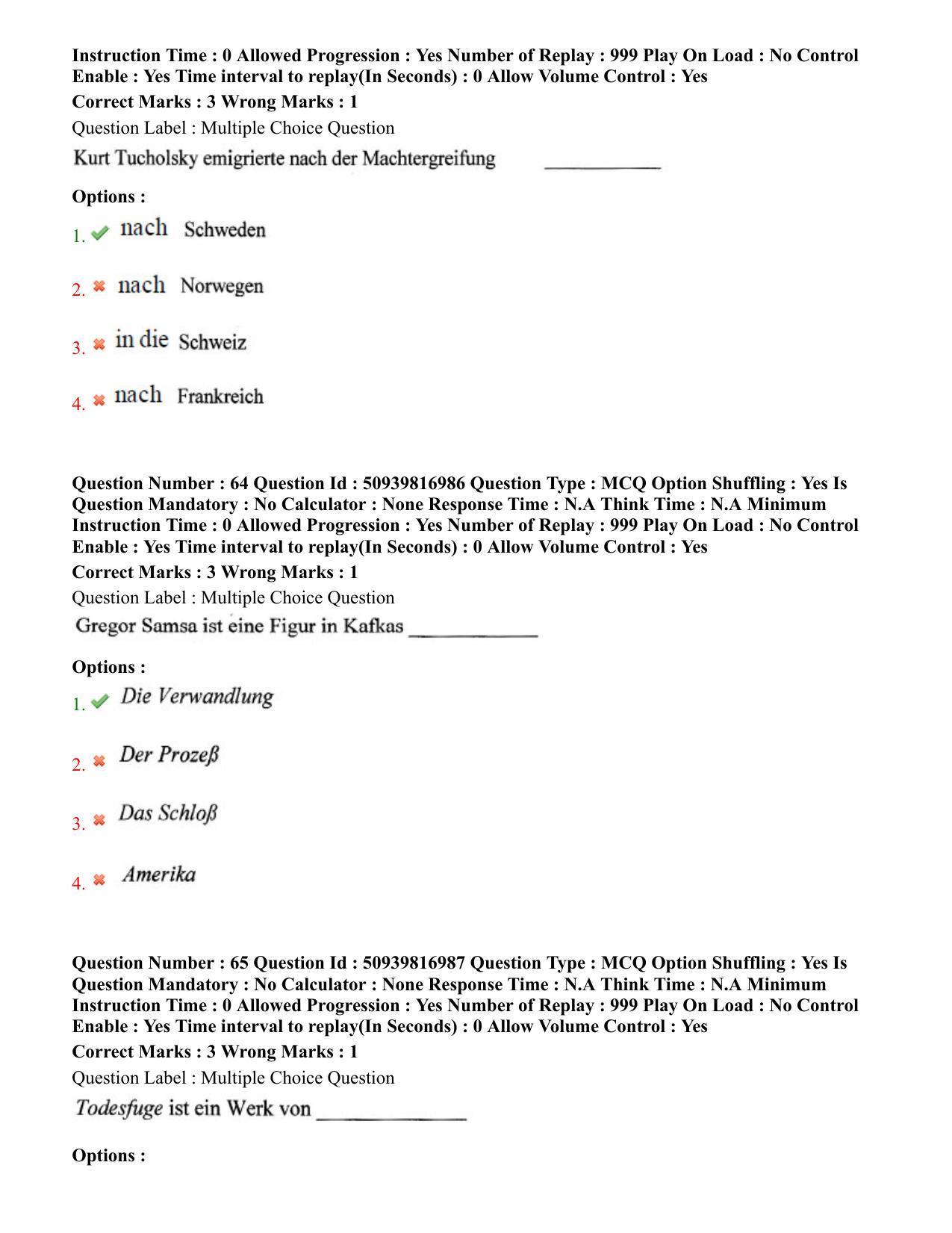 BHU RET German 2020 Question Paper  - Page 38