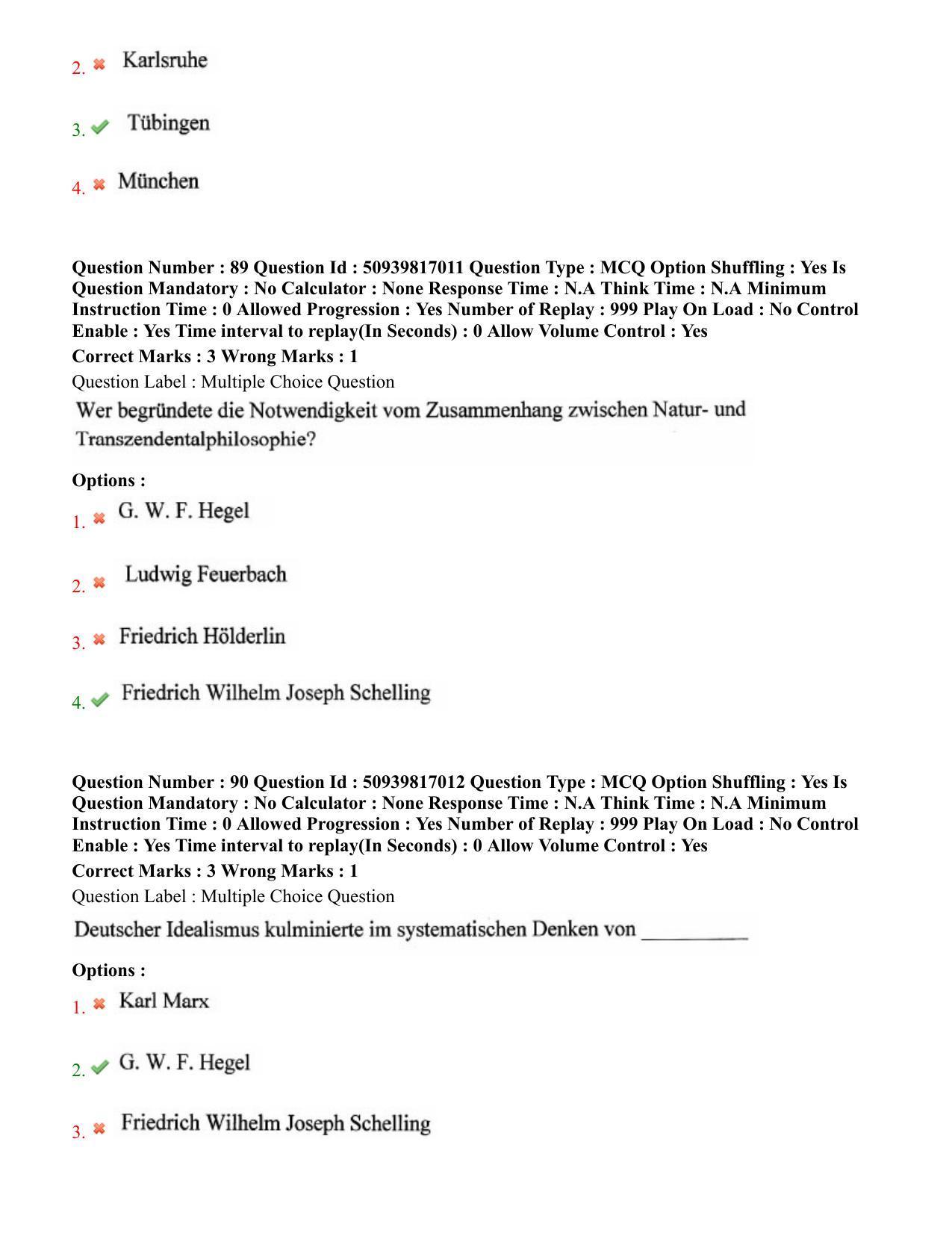 BHU RET German 2020 Question Paper  - Page 49