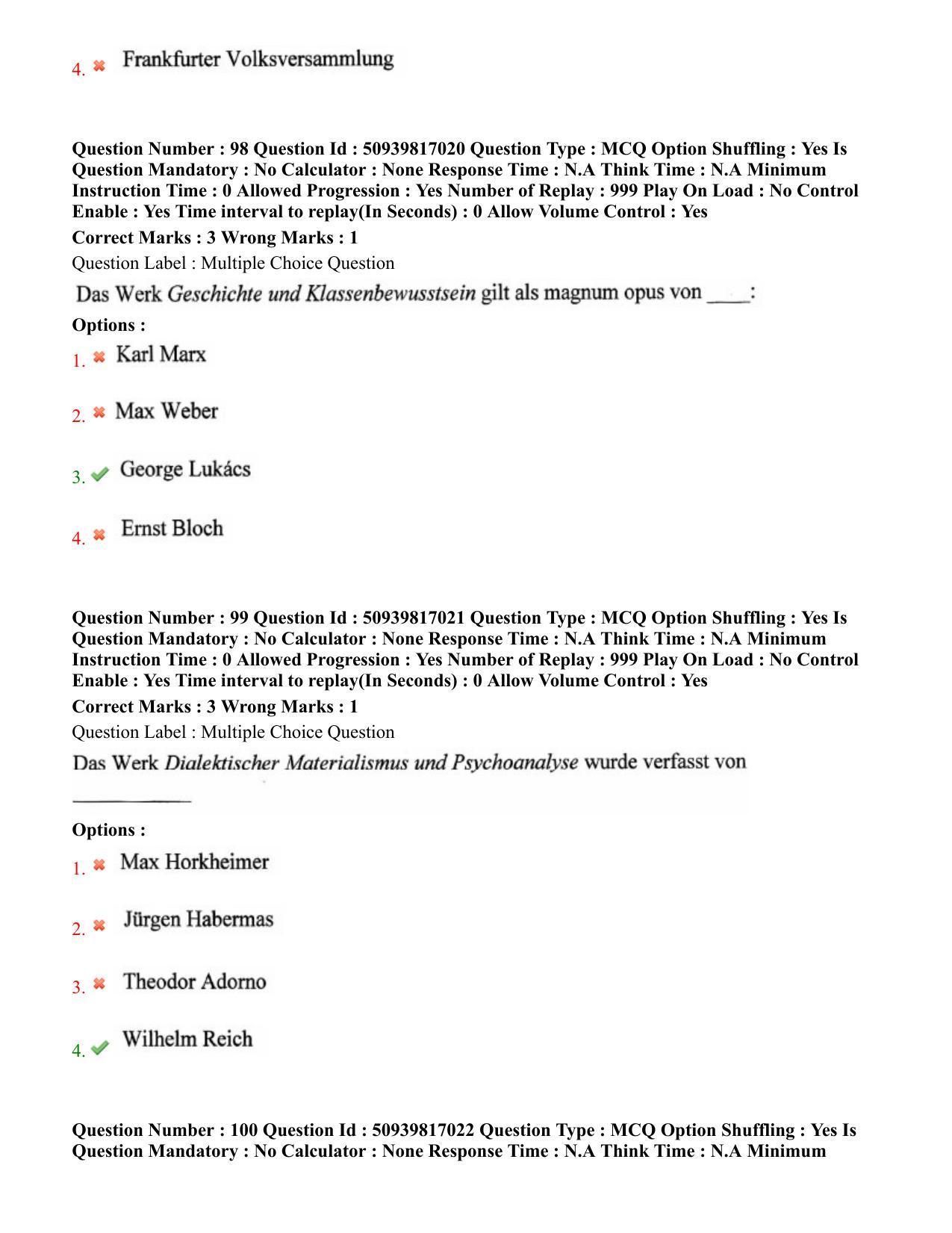 BHU RET German 2020 Question Paper  - Page 53