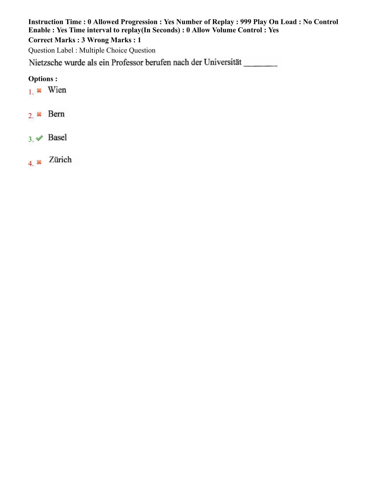BHU RET German 2020 Question Paper  - Page 54