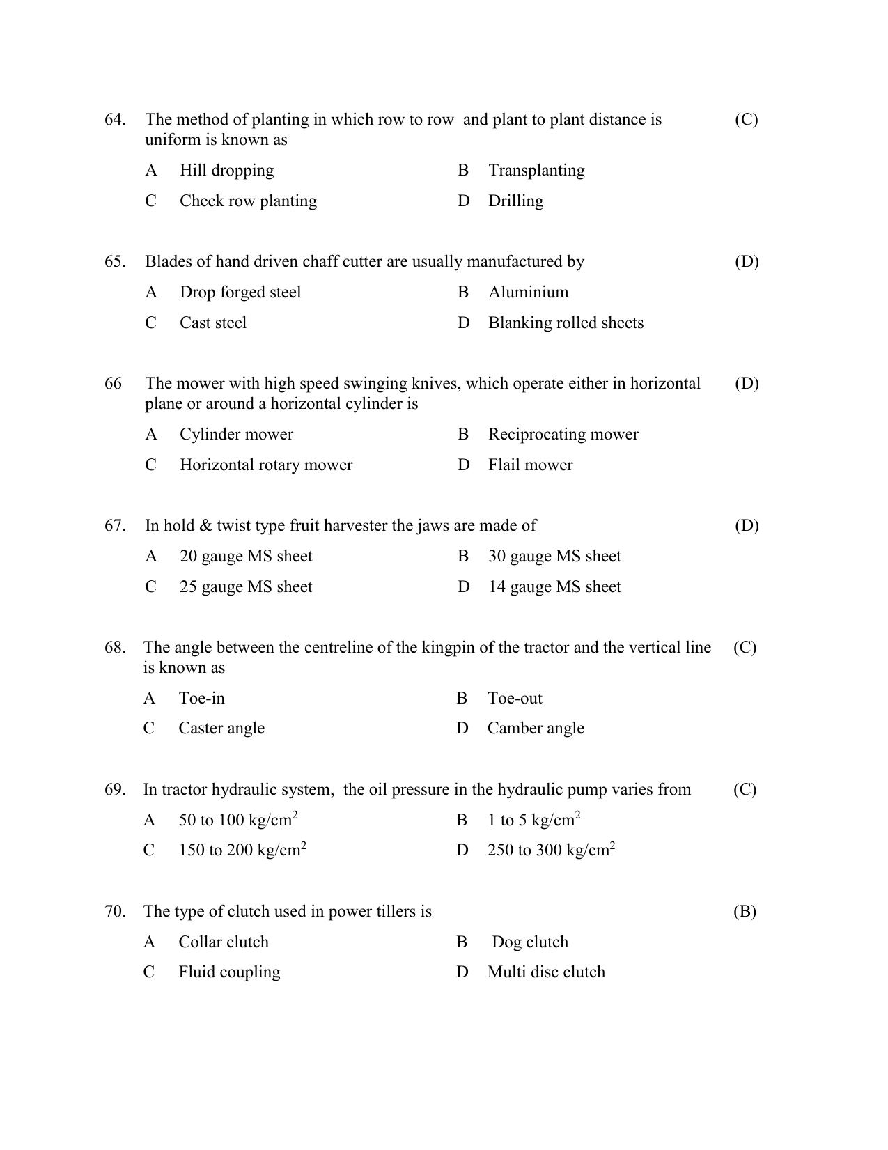 TS AGRICET 2022 Agricultural Engineering PAPER WITH KEY  - Page 10