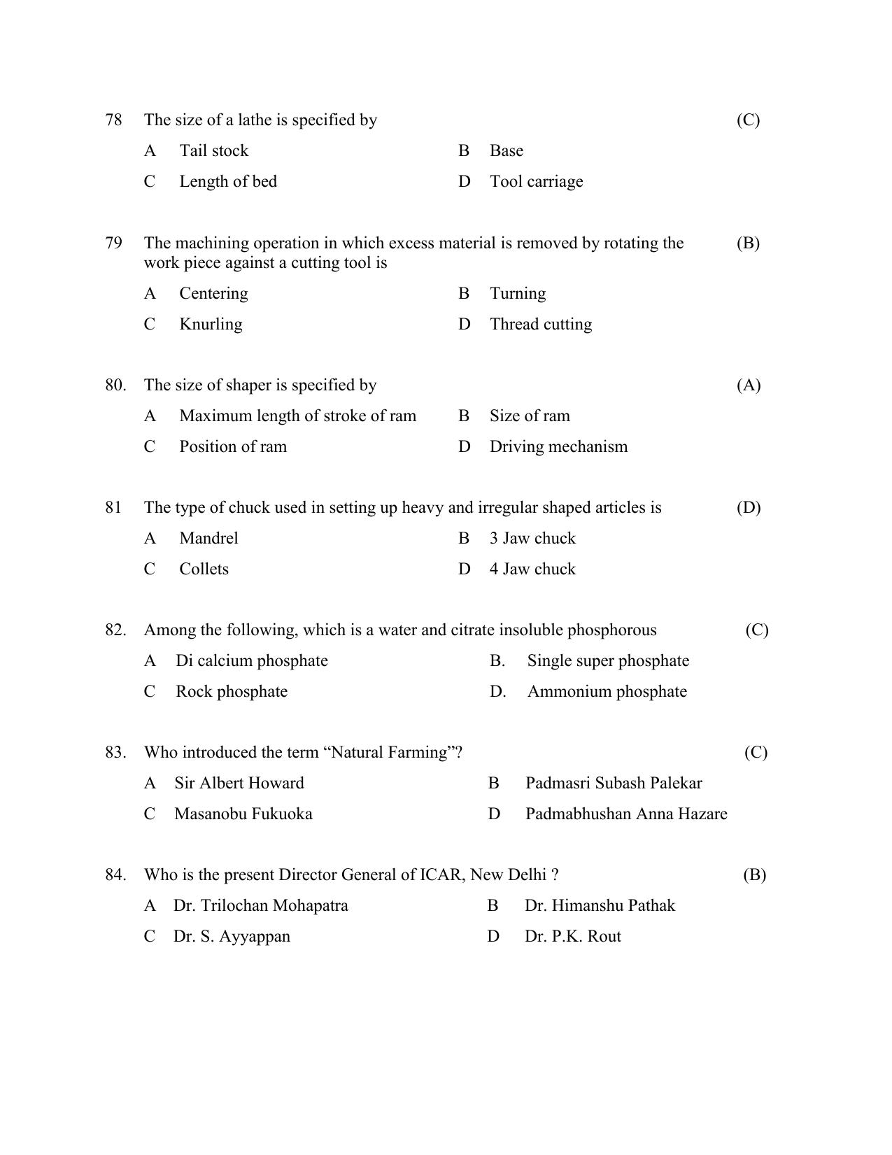 TS AGRICET 2022 Agricultural Engineering PAPER WITH KEY  - Page 12