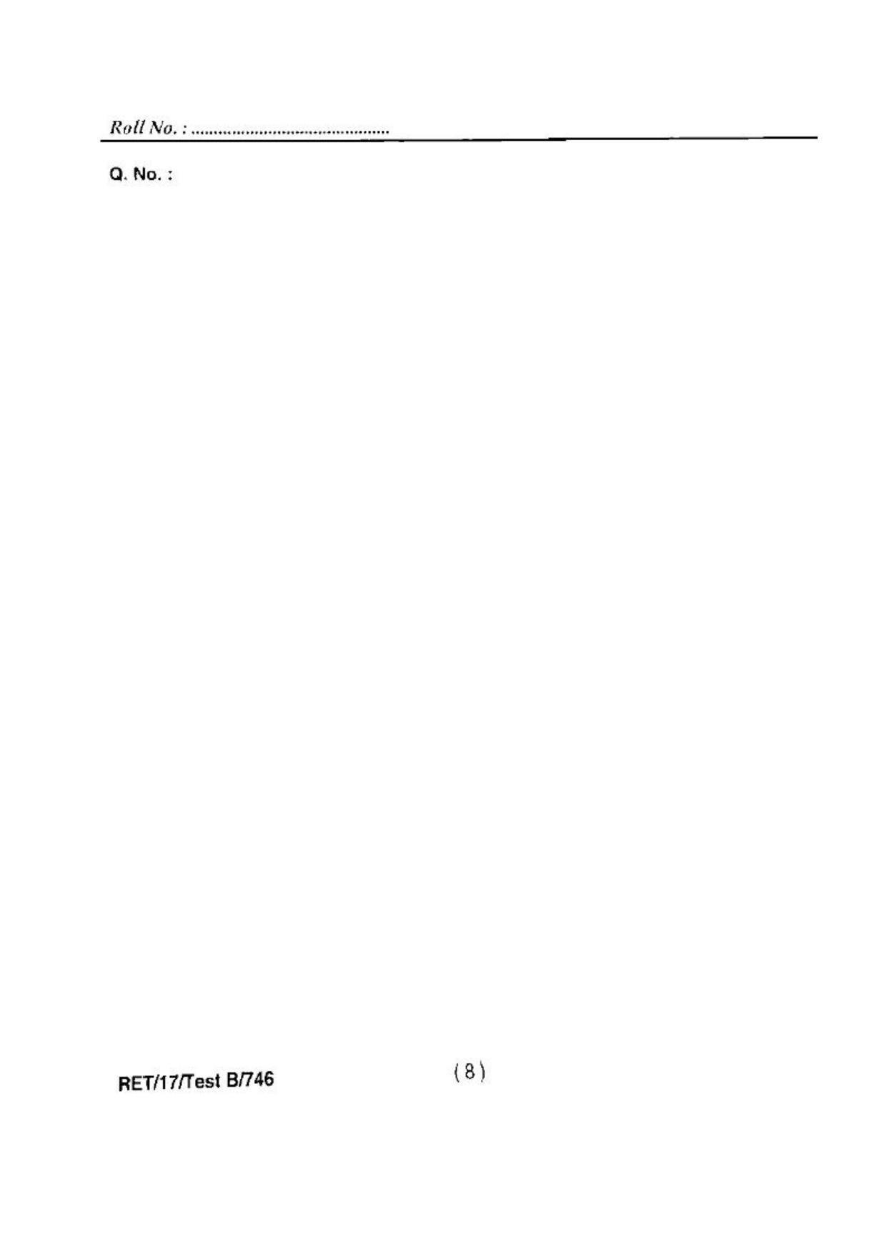 BHU RET(Agriculture) Genetics & Plant Breeding 2017 Question Paper - Page 10