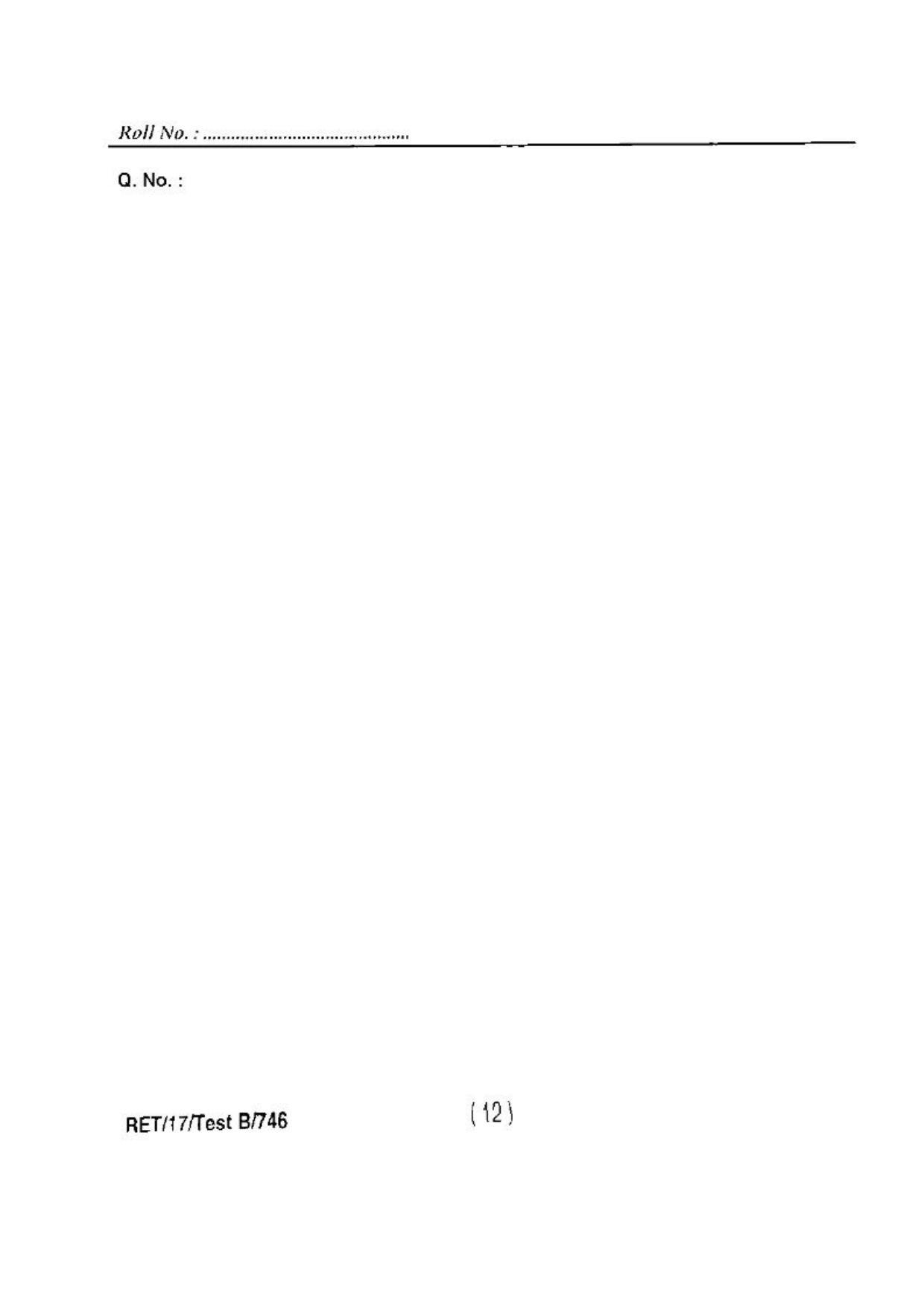 BHU RET(Agriculture) Genetics & Plant Breeding 2017 Question Paper - Page 14