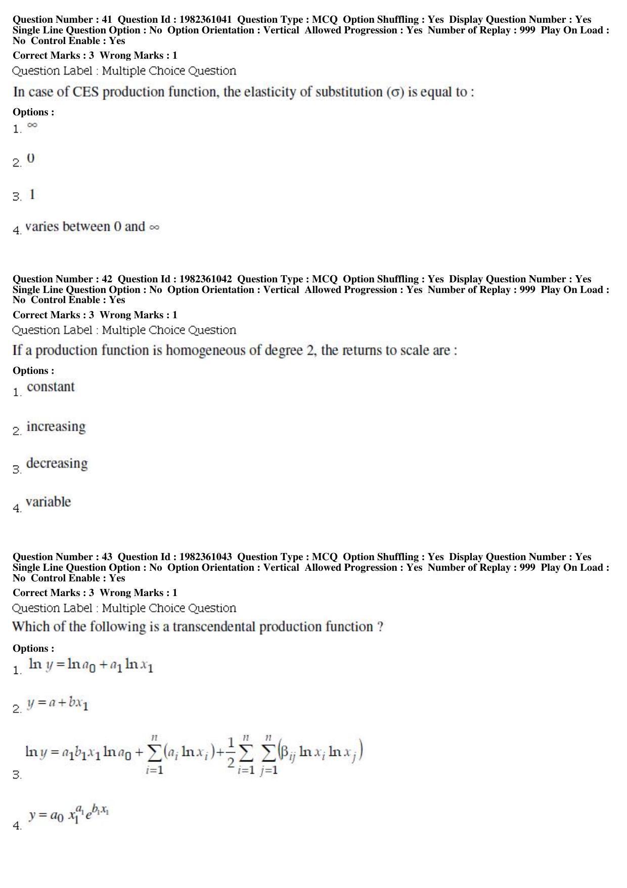 BHU RET Agri Eco 2019 Question Paper - Page 16