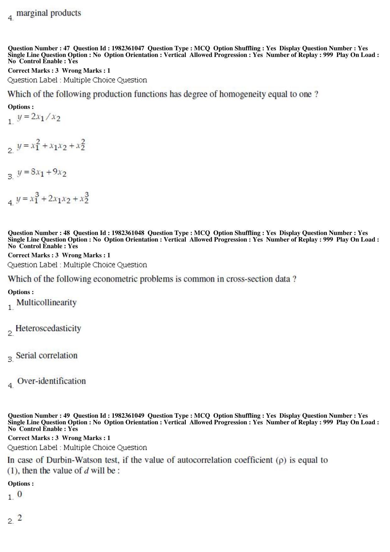 BHU RET Agri Eco 2019 Question Paper - Page 18