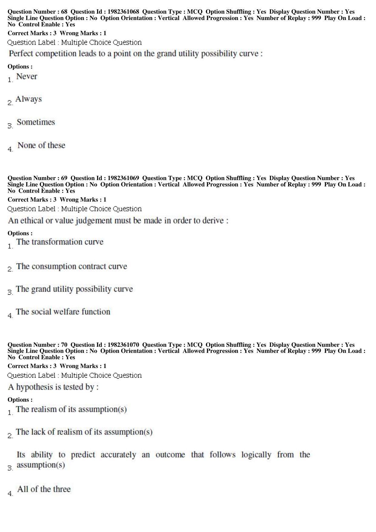 BHU RET Agri Eco 2019 Question Paper - Page 25