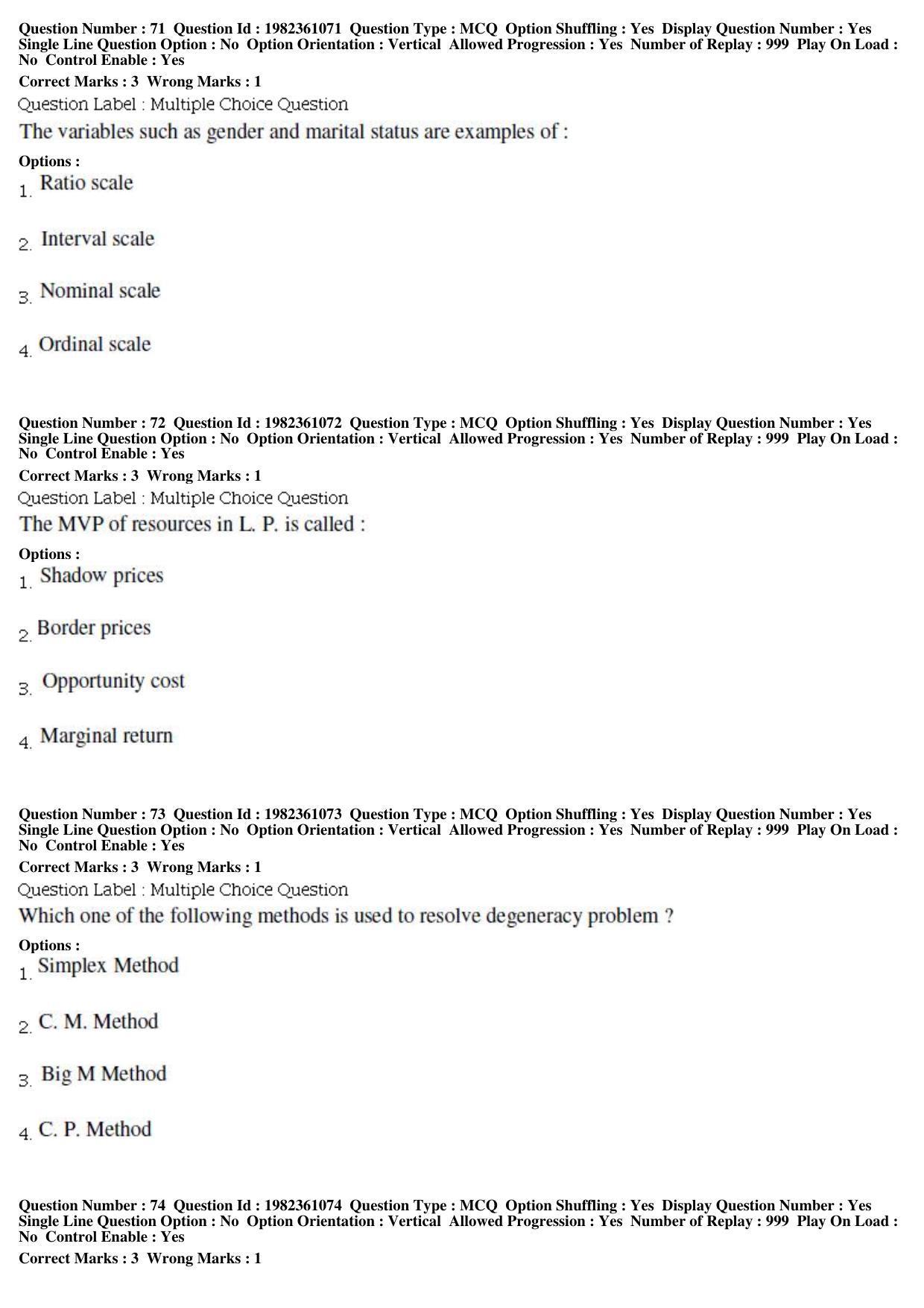 BHU RET Agri Eco 2019 Question Paper - Page 26