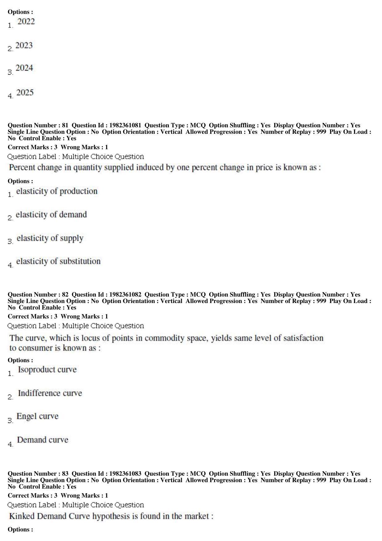 BHU RET Agri Eco 2019 Question Paper - Page 29