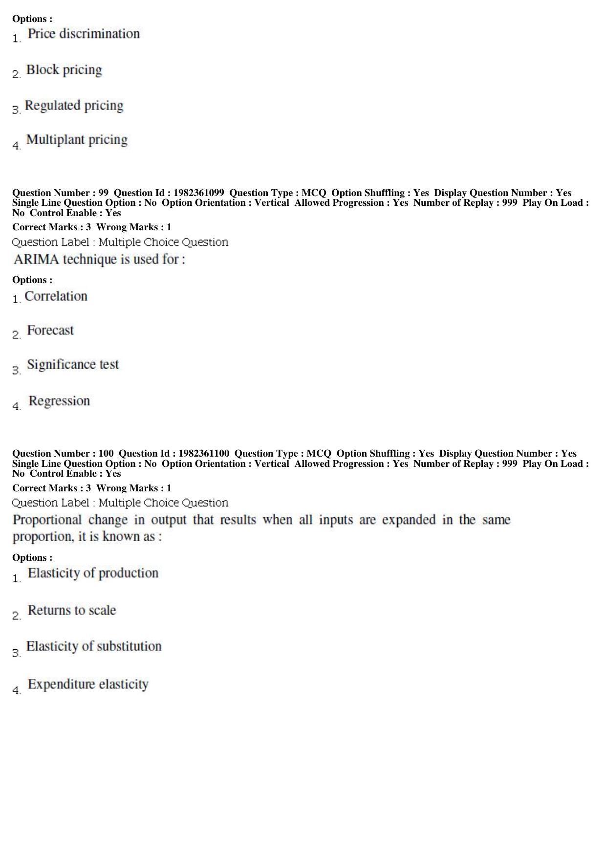 BHU RET Agri Eco 2019 Question Paper - Page 35