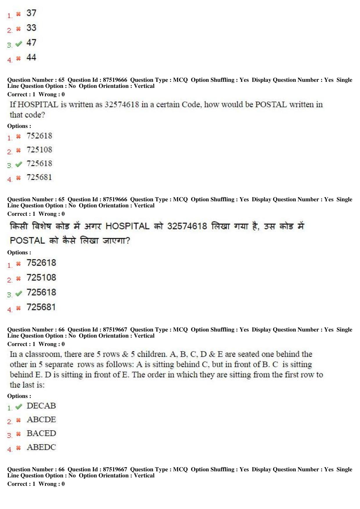 MP CPCT 10th July 2016 CPCT Question Paper Shift 2 - Page 37