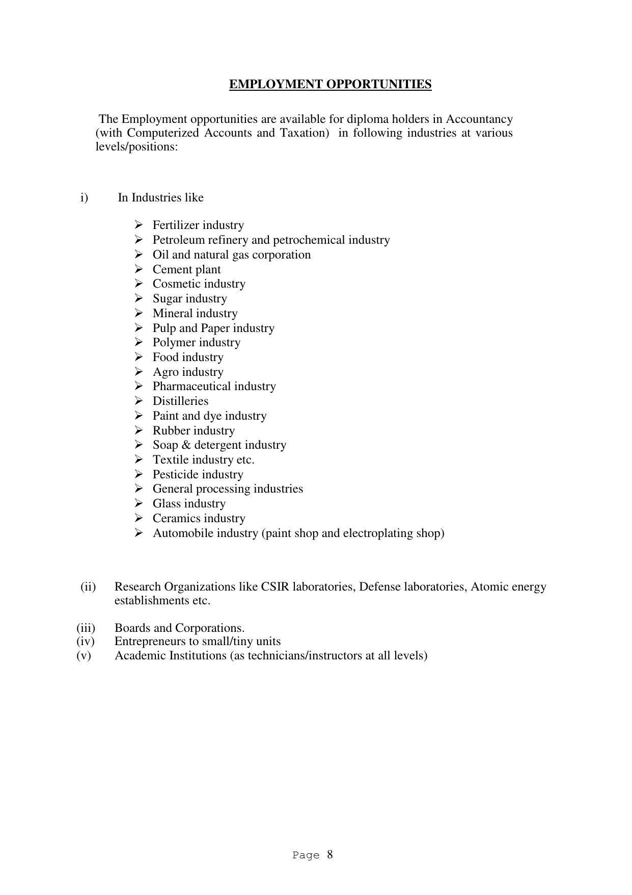 SYLLABUS FOR FIRST SEMESTER SESSION (2020-2021) - TWO SEMESTER POST GRADUATE DIPLOMA COURSE IN ACCOUNTANCY(WITH COMPUTERISED ACCOUNTS & TAXATION) - Page 8