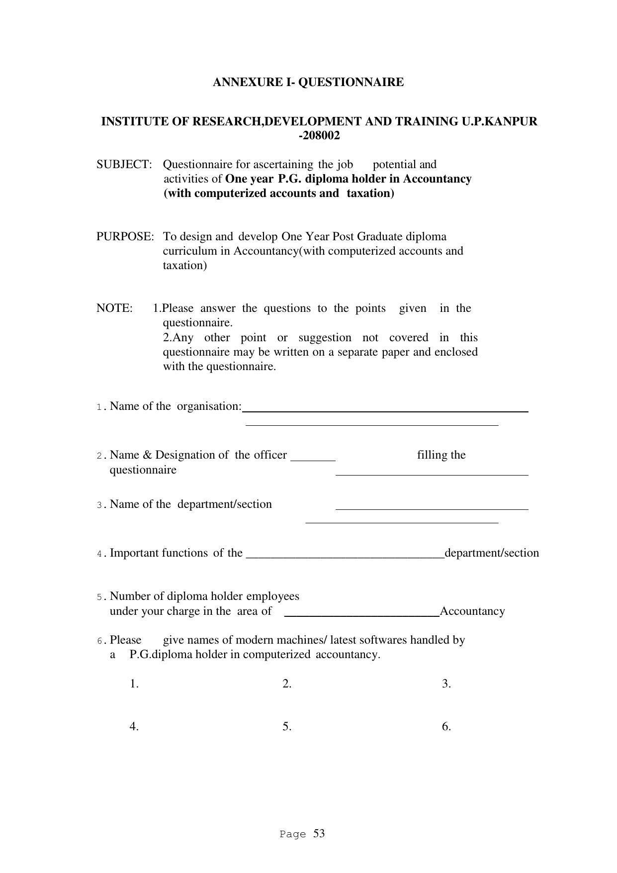 SYLLABUS FOR FIRST SEMESTER SESSION (2020-2021) - TWO SEMESTER POST GRADUATE DIPLOMA COURSE IN ACCOUNTANCY(WITH COMPUTERISED ACCOUNTS & TAXATION) - Page 53
